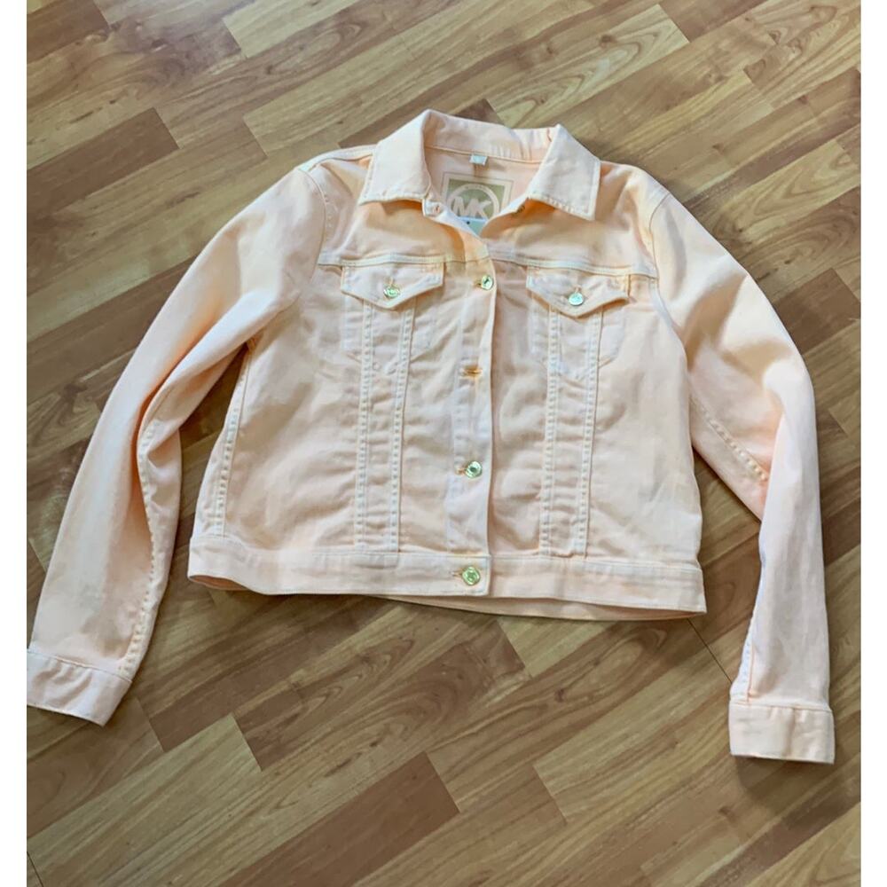 Michael Kors Women's Light  Pink Denim Jacket in size L NWT